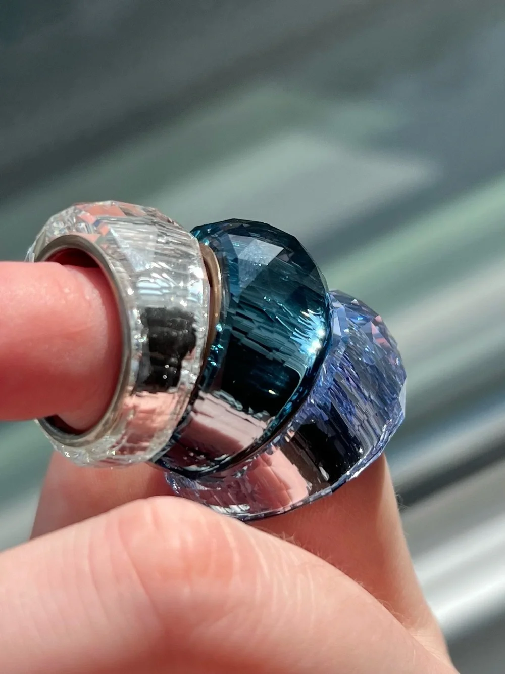 Swarovski set of 3 Crystal Nirvana Rings